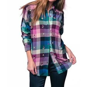 NEW THE SHIRT the boyfriend shirt in jewel plaid